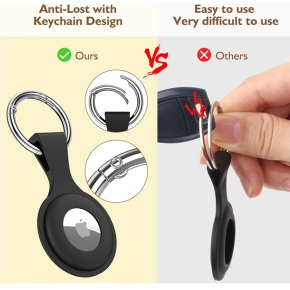 Air Tag Holder with Keychain AirTag case with Keychain Set of 4 NWT - Picture 2 of 9